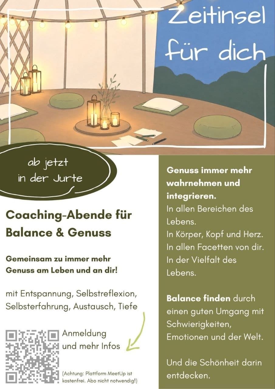Zeitinsel für dich - Coaching für Balance & Genuss