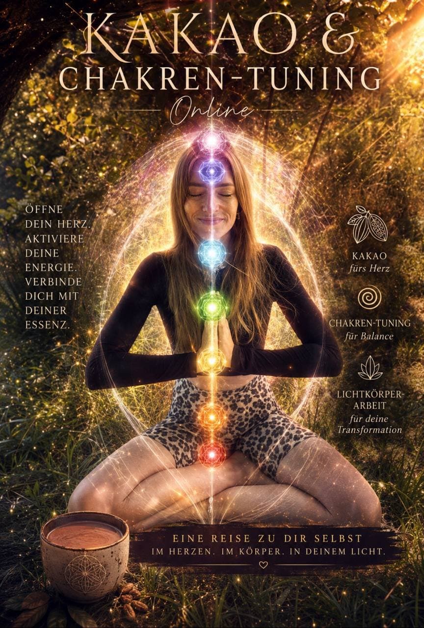 Online-Kakaozeremonie mit geführter Chakren-Meditation