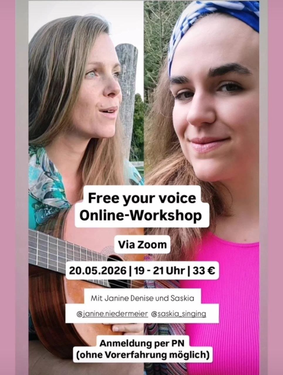 Free your voice Online-Workshop