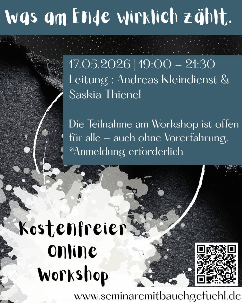 Was am Ende zählt – kostenfreier Workshop zu Tod & Auferstehung
