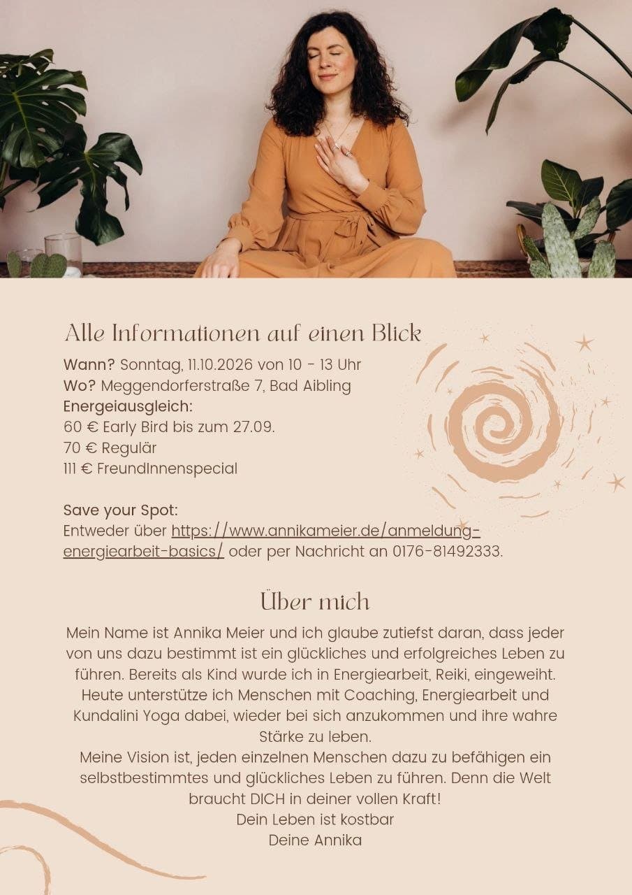Workshop Energiearbeit Basics