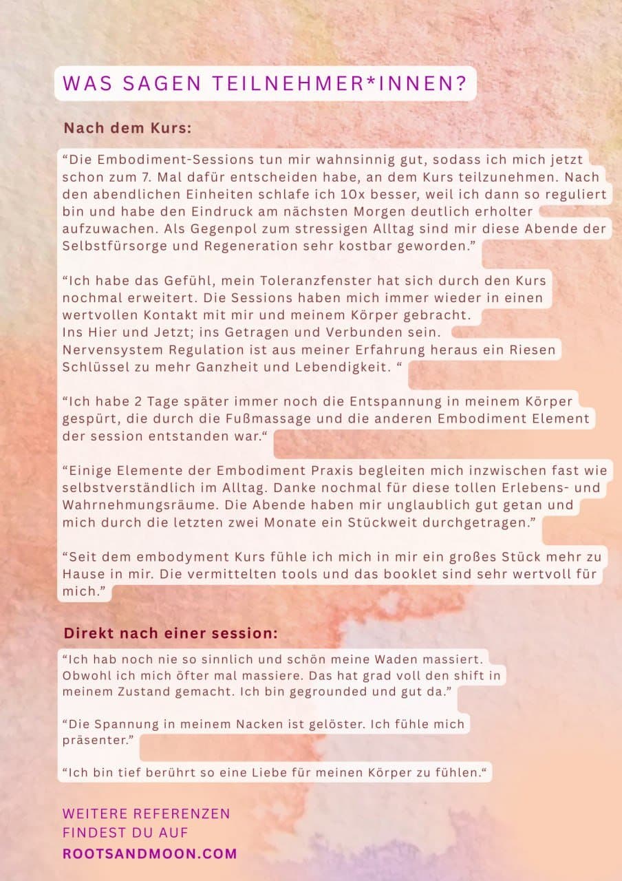 Körperbeheimatung und Nervensystem-Regulation