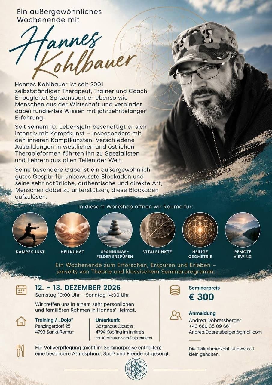 Ein außergewöhnliches Wochenende mit Hannes Kohlbauer