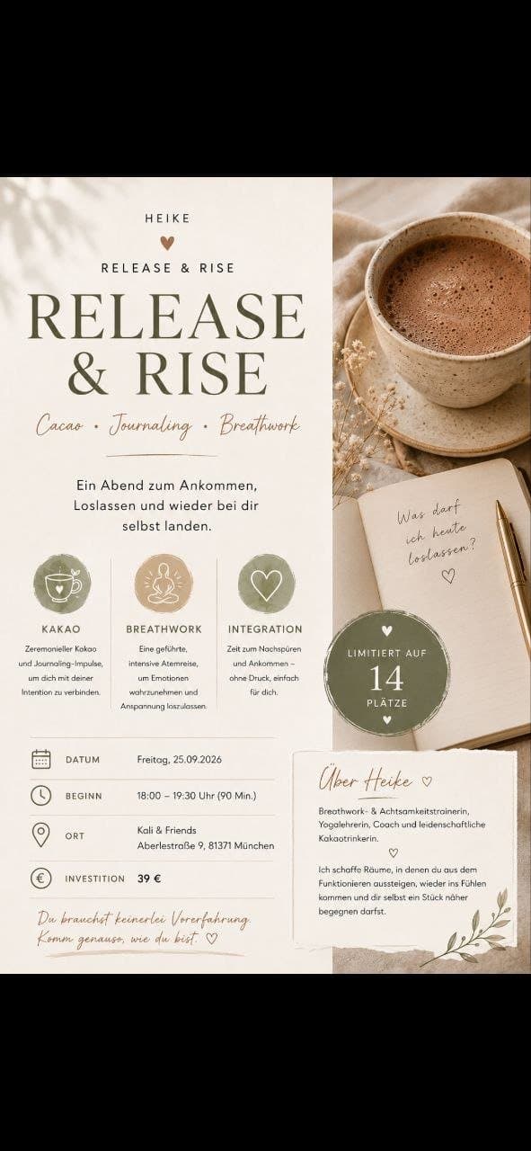 Release and Rise – Cacao · Journaling · Breathwork