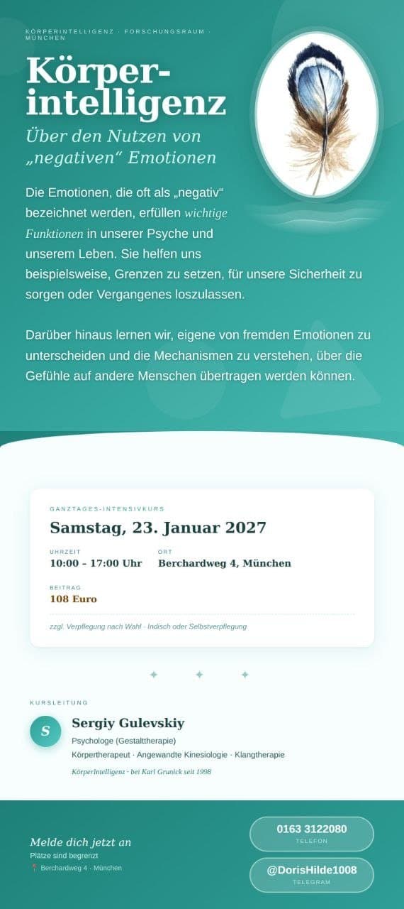 Körperintelligenz: Über den Nutzen von negativen Emotionen