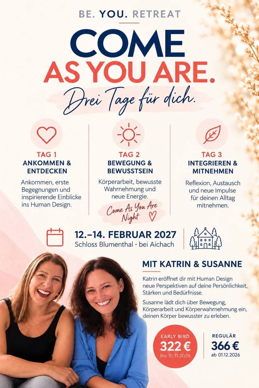 BE.YOU. Retreat – Come As You Are
