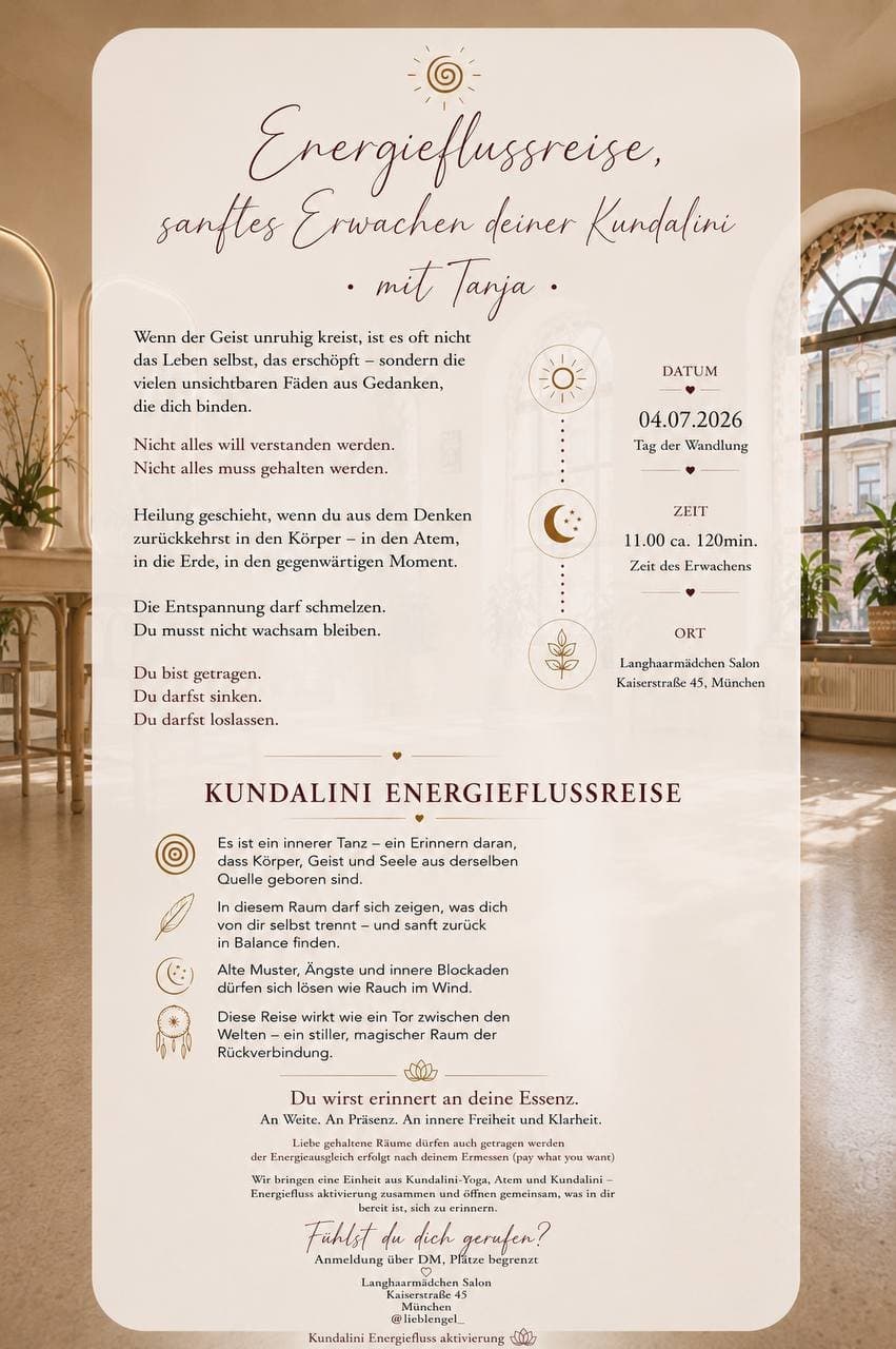 Energieflussreise, sanftes Erwachen deiner Kundalini